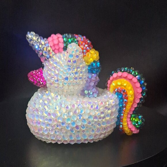 Unicorn Rubber Duck, Jeep Duck, Bedazzle, Gift, Fun, Cool, Unique, Girls Bling - Picture 5 of 7